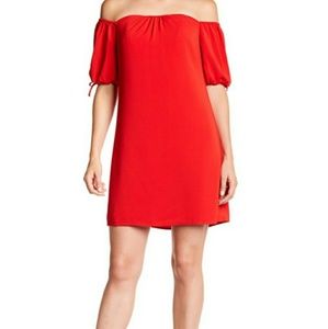 🍓 Rachel Roy red off the shoulder dress